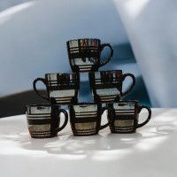 naturedge-ceramic-cup-set-of-6-100ml-handcrafted-diamond-black-with-silver-patta-professional-tea-coffee-cup-set-standard-black-shining-cup-set