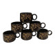 naturedge-small-ceramic-cup-set-of-6-100ml-handcrafted-diamond-black-with-silver-patta-classic-design-tea-coffee-cup-set-standard-black-shining-cup-se